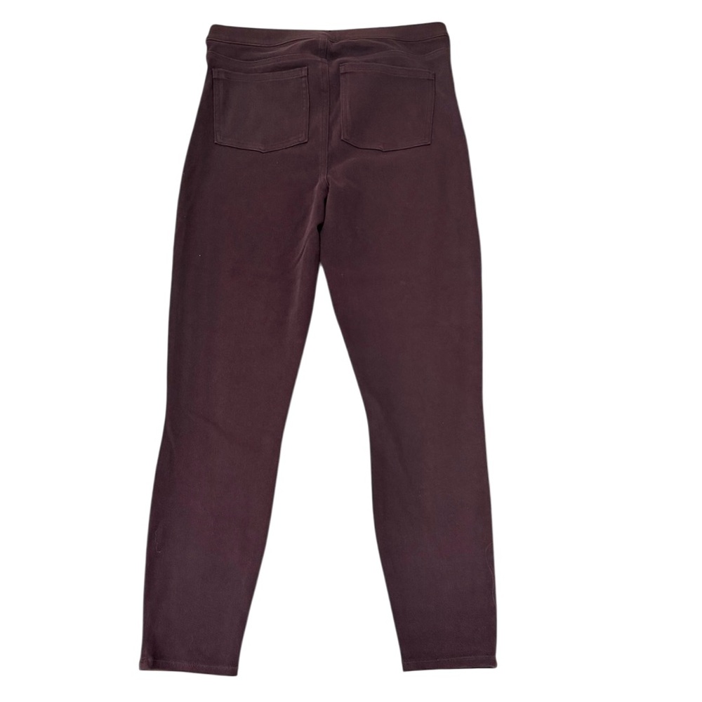 Spanx Jean-ish Burgundy Ankle Length Leggings Stretch Tummy Control Size XL NWT - Picture 4 of 12